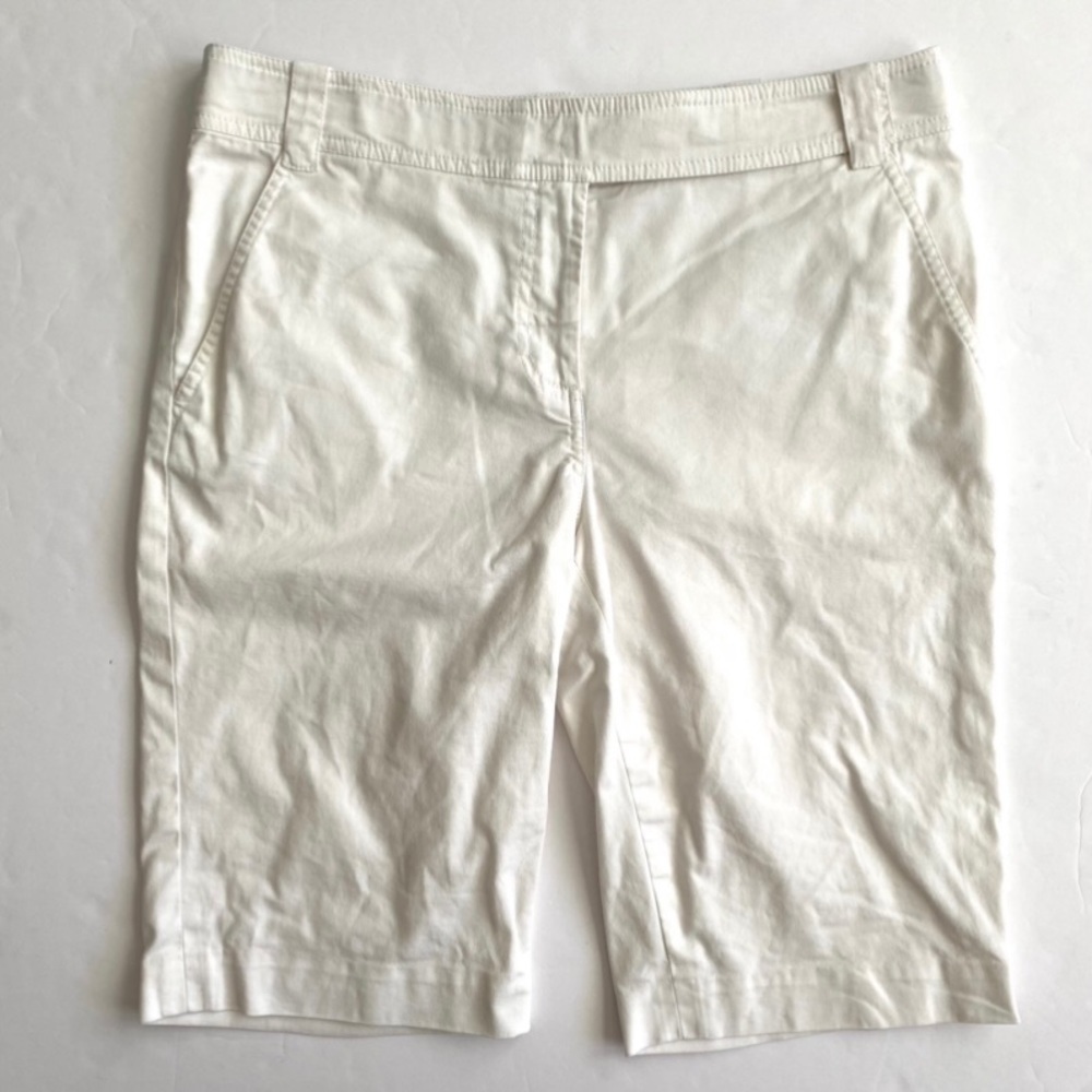 TORY BURCH White Bermuda Walking Shorts 8
